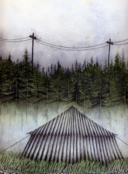 Tent and trees